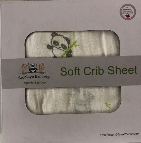 Brooklyn Bamboo Soft Hypoallergenic Organic Bamboo Crib Sheet, Pandas