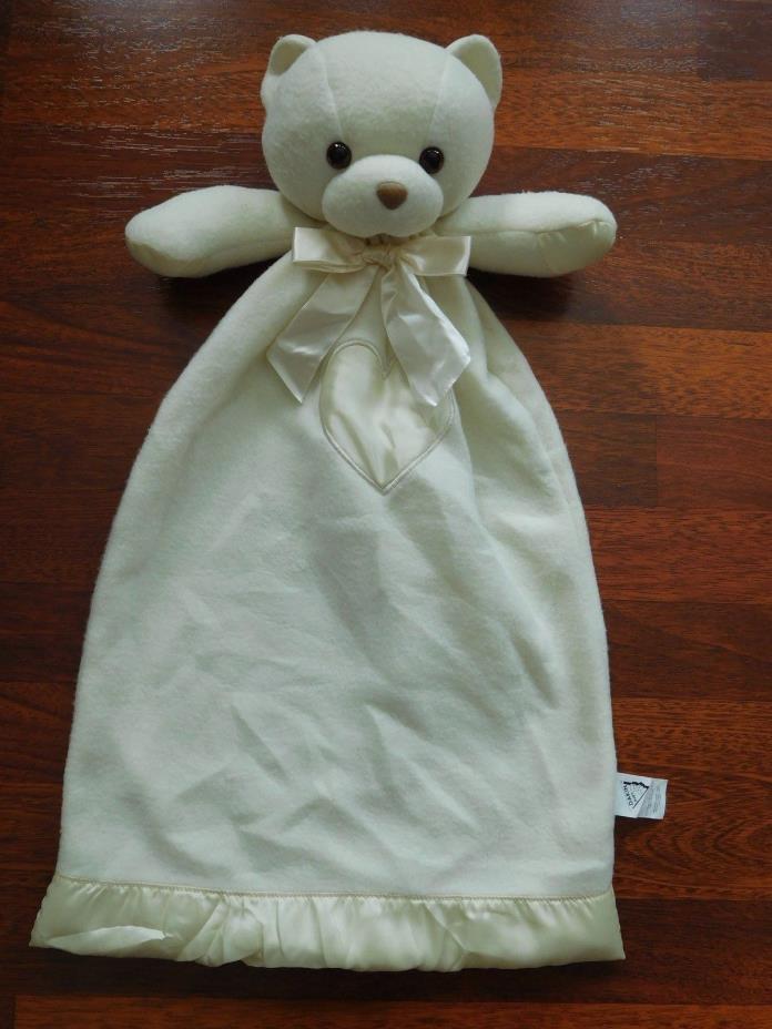 Dakin Soft Fleece Security Blanket / Lovey - Ivory Teddy Bear