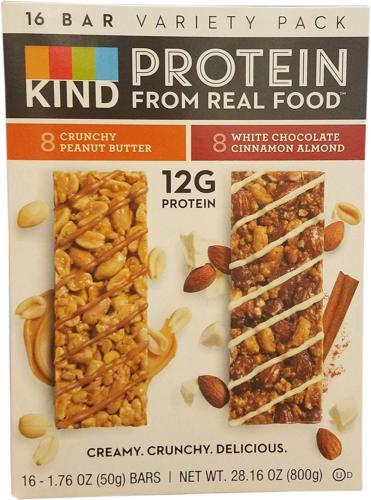 Kind Protein 16 Ct Peanut Butter & White Chocolate Cinnamon Almond, 1.76 Ounce