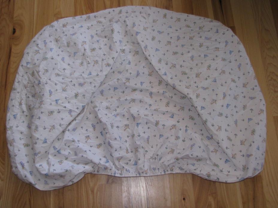 Carters John Lennon Baby Fitted Crib Sheet White Real Love Cotton GUC
