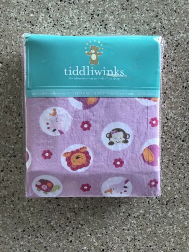 Tiddliwinks Sweet Safari Collection Crib/Toddler FITTED Sheet New in Package