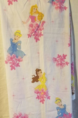 Disney Princess Toddler Bed Crib Flat Sheet Cinderella Aurora Belle