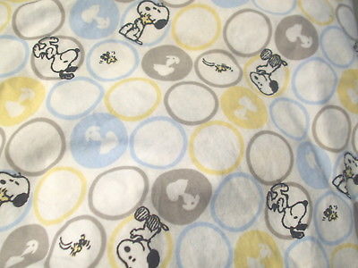 LAMBS & IVY MY LITTLE SNOOPY & WOODSTOCK Fitted 100% Cotton White CRIB SHEET