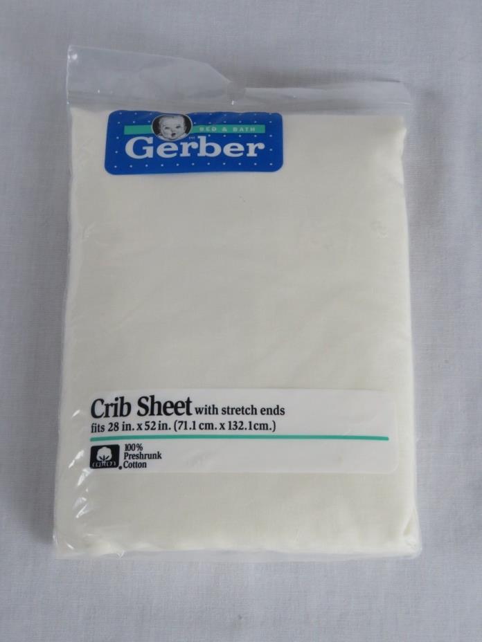 Gerber Crib Sheet with Stretch Ends Vintage New in Package