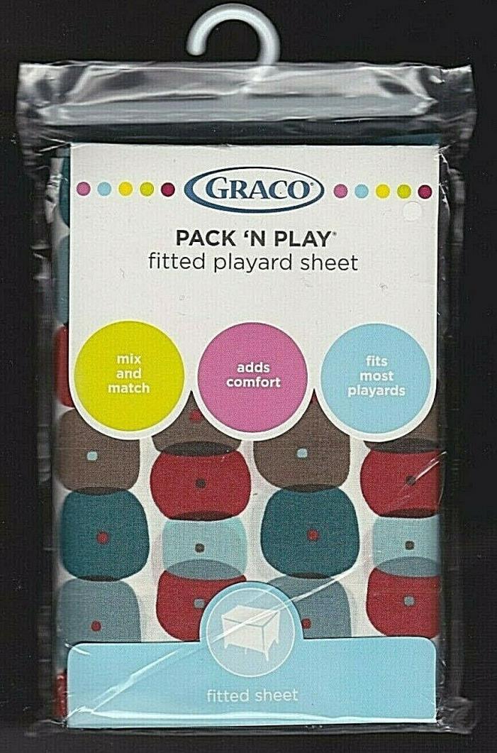 NEW Sealed GRACO Pack 'N Play Fitted Playard Sheet 39x27 Happy Hedgehog Abstract