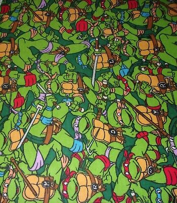 New Hand Made Teenage Mutant Ninja Turtles Flannel Fitted Crib/Toddler Sheet