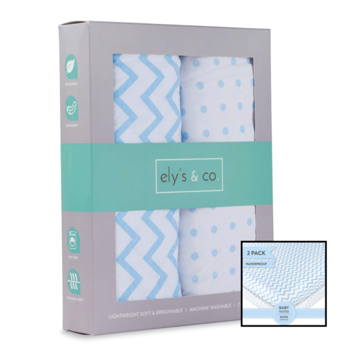 Pack N Play Portable Crib/Mini Crib Sheet Set 100% Jersey Cotton For Baby Boy By