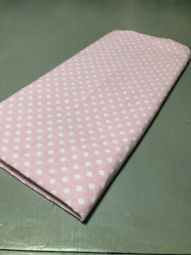 Pottery Barn Kids TODDLER BED Flat Sheet Pink/White POLKA DOTS