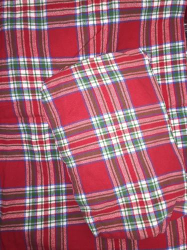 Pottery Barn BABY Red Christmas Holiday Plaid COTTON Flannel Crib Duvet & Sheet