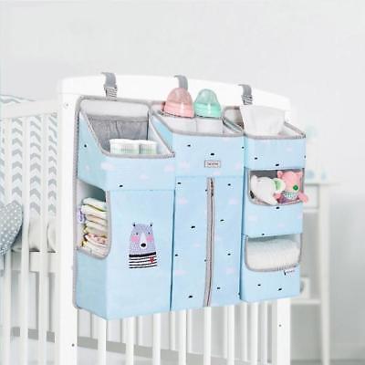 Portable Baby Crib Organizer Hanging Bag for Baby Essentials Diaper Storage Crad