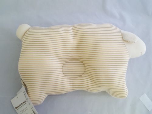Organic Cotton Baby Protective Pillow Stripe Lamb Bed Pillow Nursery Bedding