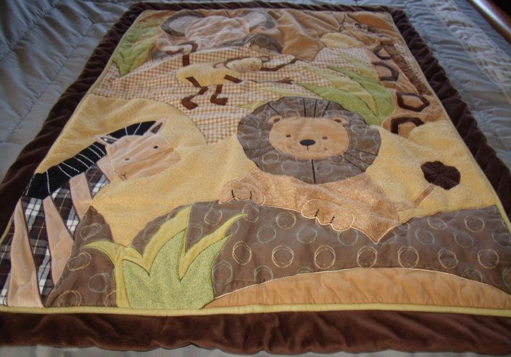 lambs & ivy jungle animals crib comforter