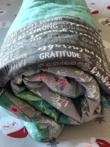 Sooo Sweet! Hand Crafted Teal Deer Quilt With Funky Monkey Flannel Backing??????