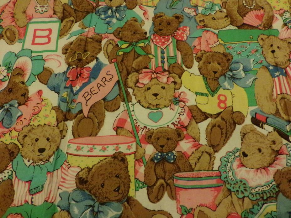 Handcrafted Quilt Blanket Cranston VIP Baby Teddy Bears Cotton Scatter Rare