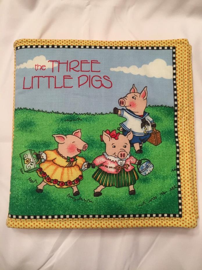 THE THREE LITTLE PIGS  Fabric Book Mary Engelbreit VGUC