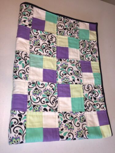 New handmade Baby Lap Quilt Blanket 34”x47” -Snuggle Flannel Soft!