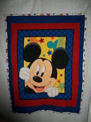 Mickey Mouse  toddler quilt - crib size available also
