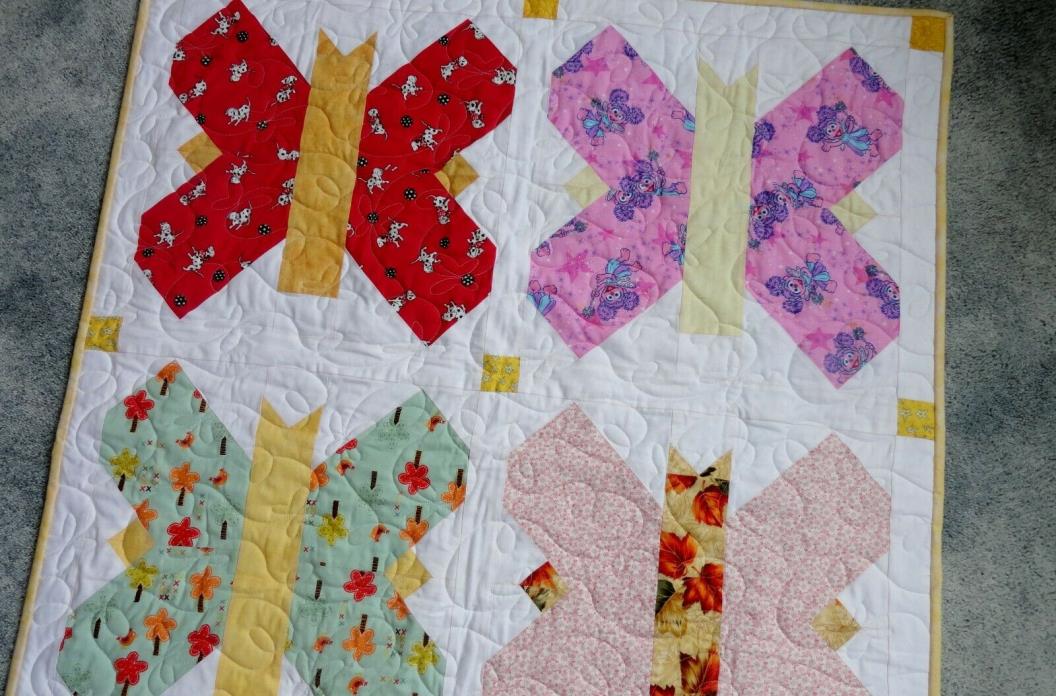 Butterfly Quilt/Baby Quilt/Crib Quilt/Butterfly Baby Bedding/Butterfly Blanket