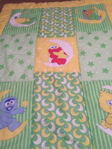 Sesame Street Baby Comforter Crib Quilt Cookie Big Bird Elmo All Babies