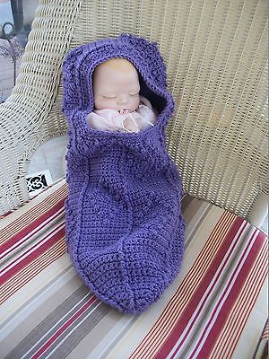 Purple Peanut Newborn Cocoon Blanket