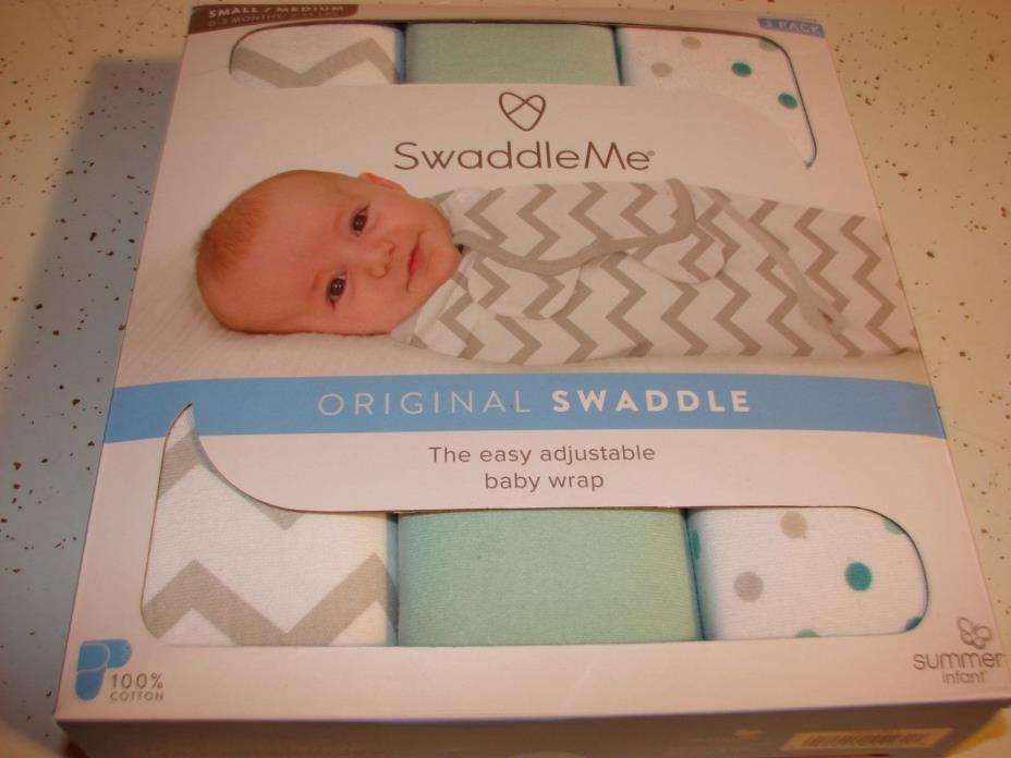 SWADDLEME ORIGINAL SWADDLE SMALL/MEDIUM 7-14 LBS  0-3 MONTH  100% COTTON NEW