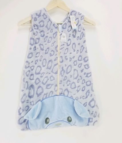 DEMDACO Nat & Jules Blue Paden Bear Sleep Sack Size 0-9 Months