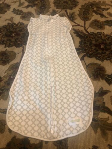 Convertible Woombie Baby Swaddle Wrap 20-25 lbs 6-9 mos Grey pattern