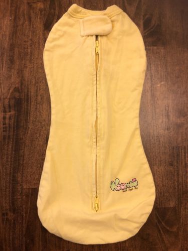 Original Woombie Infant Sleep sack Swaddle NEWBORN 5-13LBS Yellow Gender Neutral