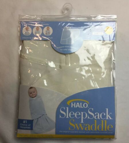 NEW HALO SleepSack Swaddle, Size NB Newborn 3 way wrap, #1 Hospital Choice Cream