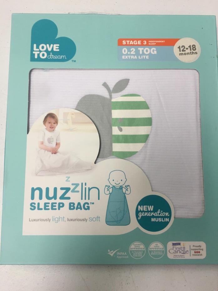 Love To Dream Nuzzlin Sleep Bag - Medium - White - 12-18 months