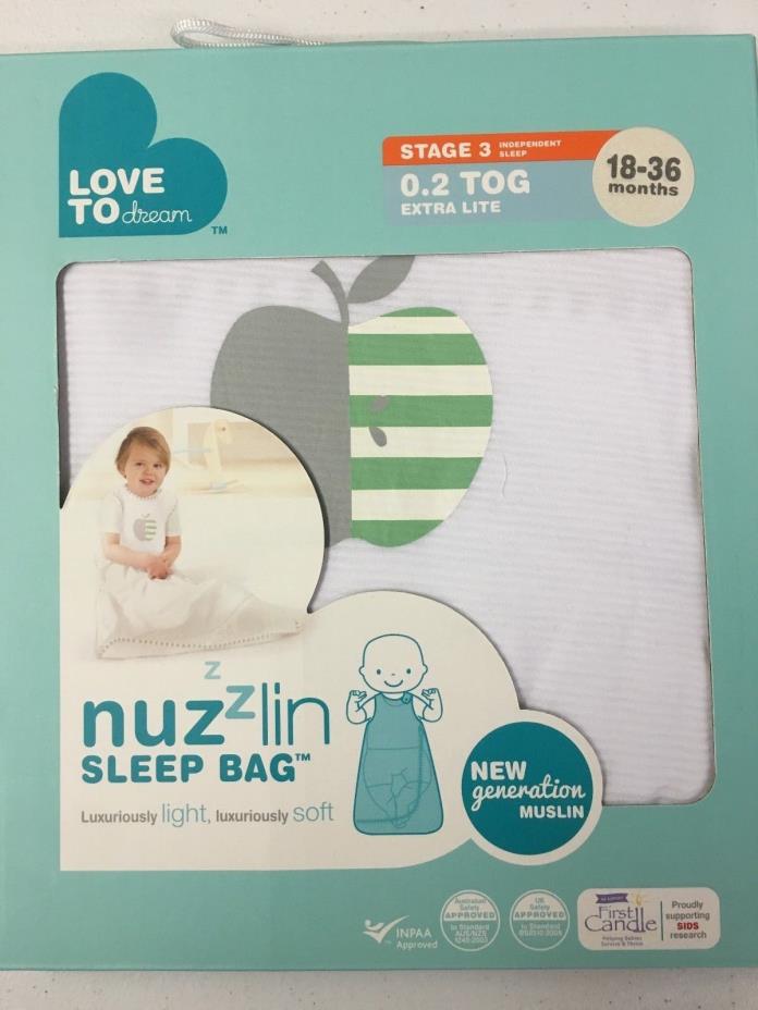 Love To Dream Nuzzlin Sleep Bag, White, Large, 18-36 Months