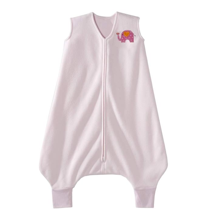 HALO Big Kids SleepSack Lightweight Knit Wearable Blanket, Pink Elephant, 2 - 3T