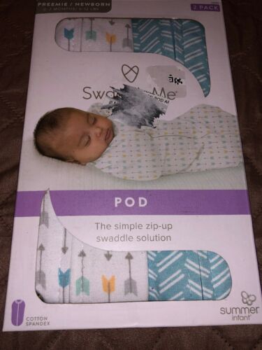 SwaddleMe Pod Swaddle Wrap 2 Pack Size Preemie Newborn 0-2 Months New