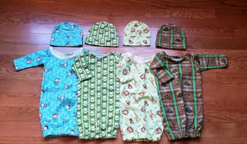 Grow sack Set Of 4 Handmade with matching hats