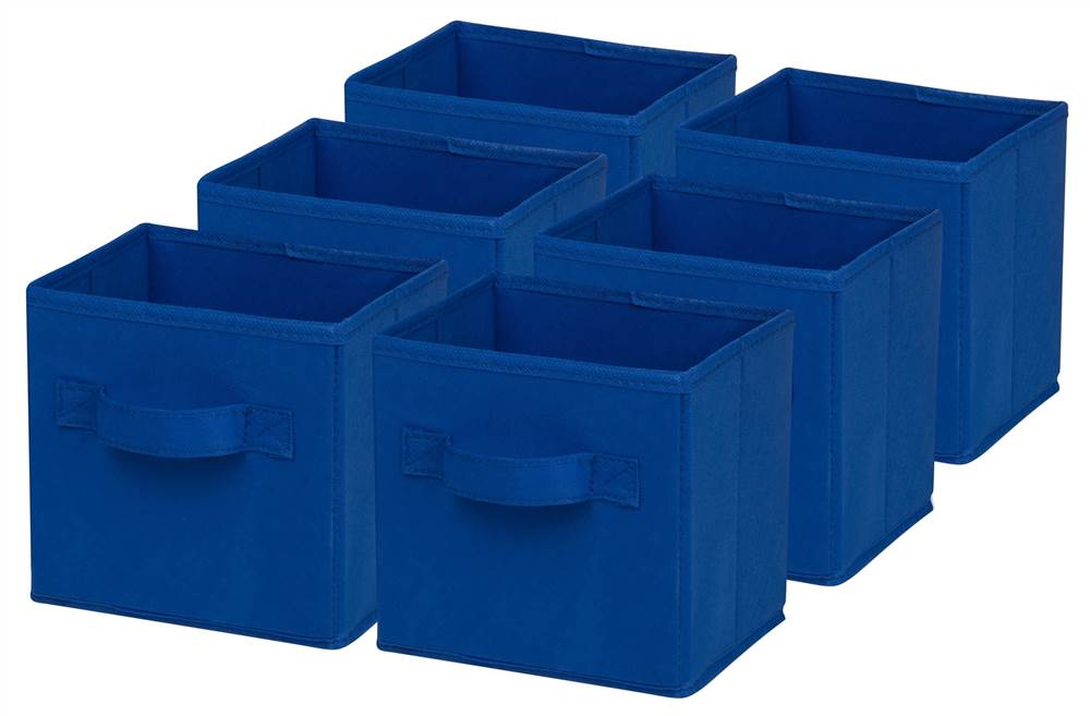 Mini Folding Storage Cube in Royal Blue - Set of 6 [ID 3516956]