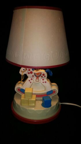 Vintage Fisher Price Rocking Horse Lamp With Music player 1984