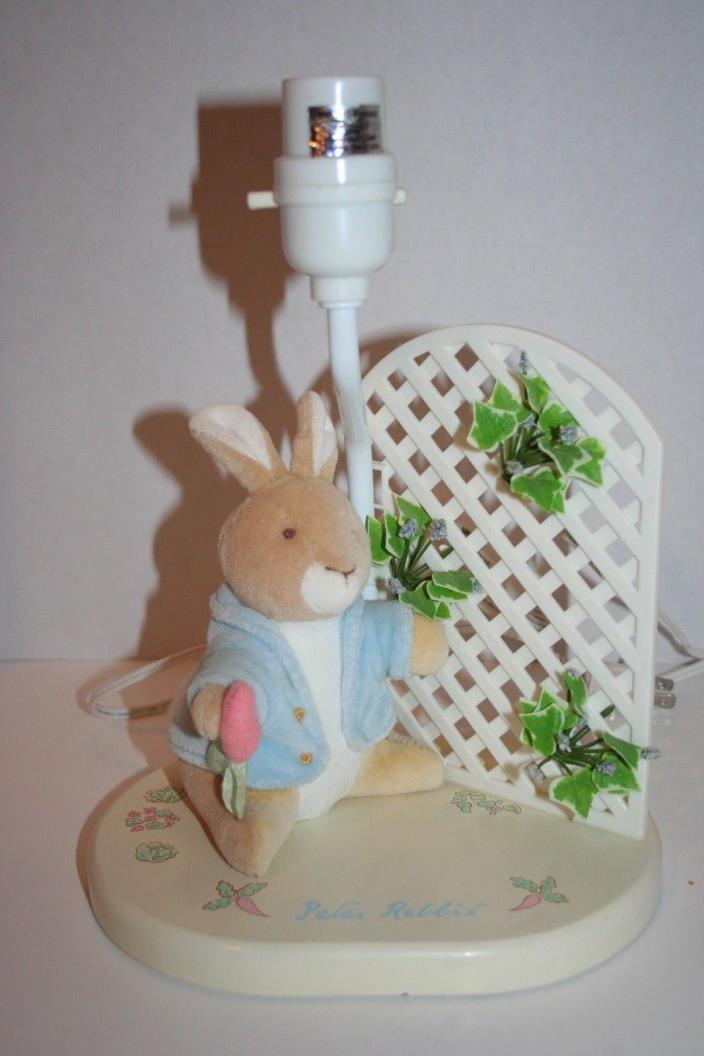 Vintage Eden Toys Beatrix Potter PETER RABBIT Wooden Nite Light Table Lamp