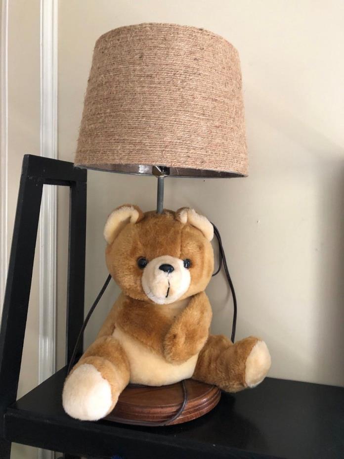 Teddy Bear Lamp with Shade ~ Children’s Nursery Decor ~ 20