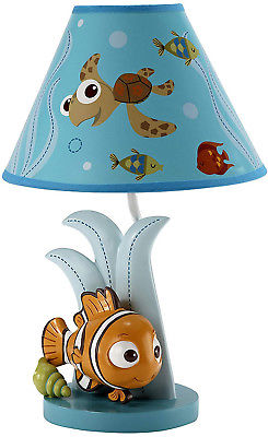 Disney Finding Nemo Lamp Base And Shade, Blue