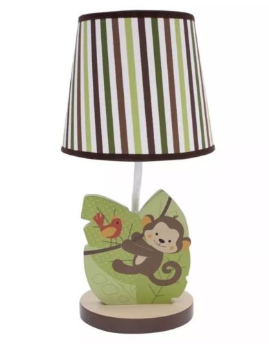 Bedtime Originals By Lambs and Ivy Jungle Buddies Lamp, Brown