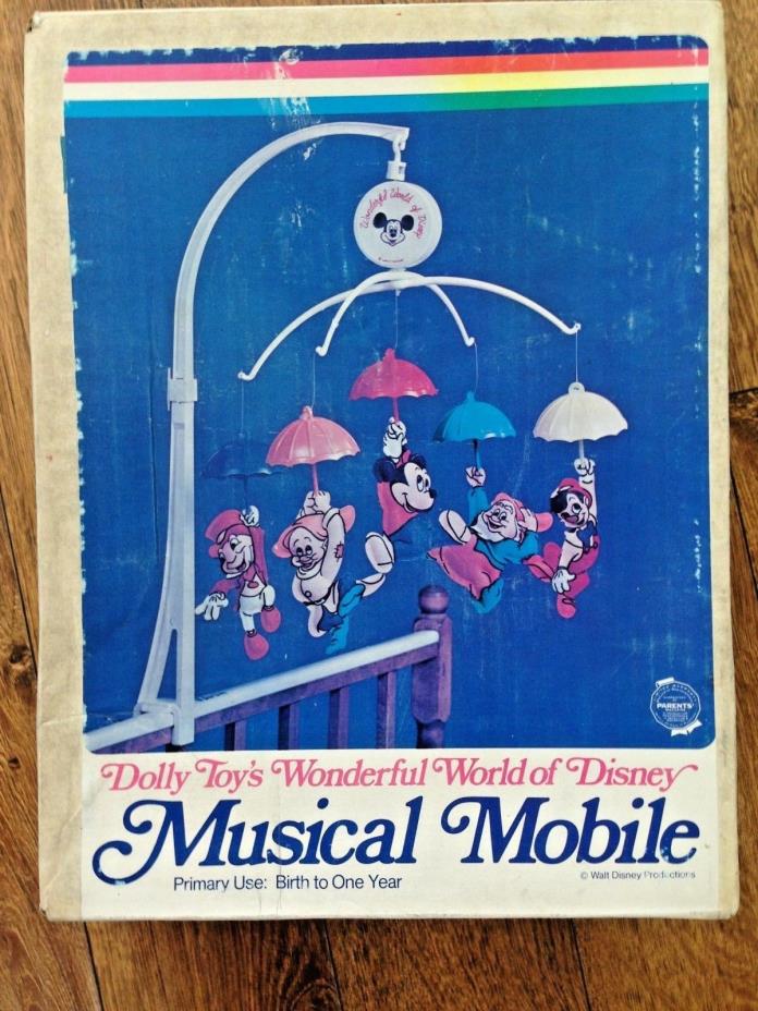 Vintage Dolly Toy Wonderful World Of Disney Musical Mobile No. 617 W Box Unused