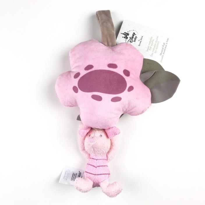 Disney Store Baby Piglet Musical Crib Pull Hanging Mobile Toy Pink