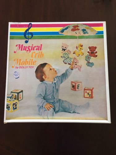 Vintage Revolving Musical Nursery Crib Mobile by Dolly Toy No. 603 With Box