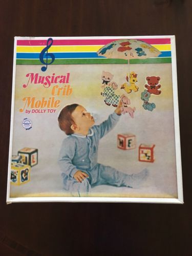 Vintage Revolving Musical Nursery Crib Mobile by Dolly Toy No. 603 With Box