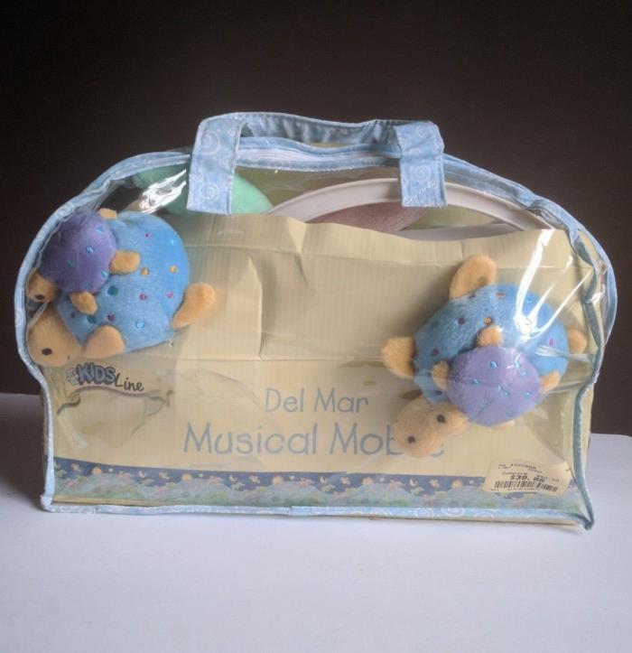 Kids Line Del Mar NEW Musical Mobile Nautical Turtles Dolphins 2001 Nursery