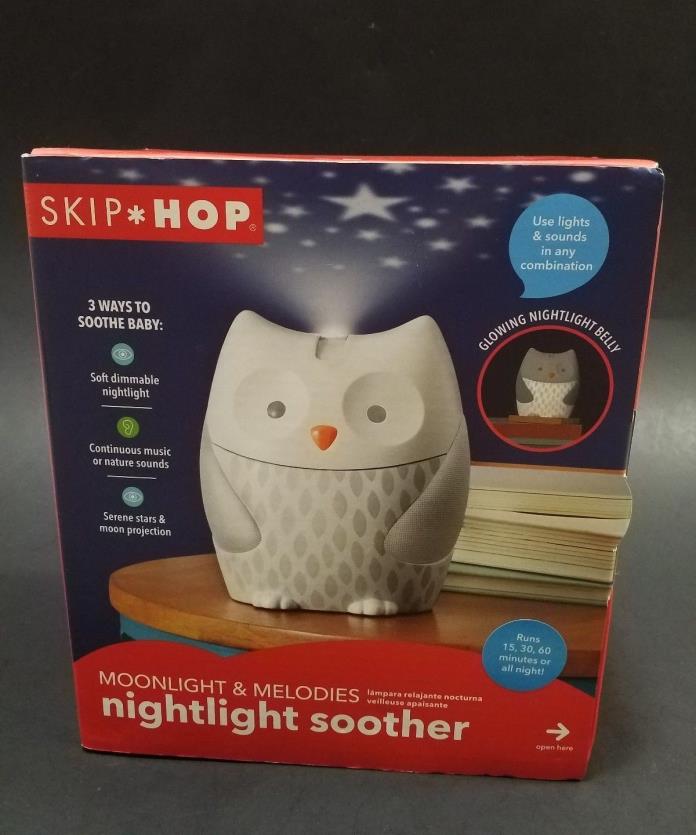 Skip Hop Moonlight & Melodies Nightlight Soother-Owl, Multi, New