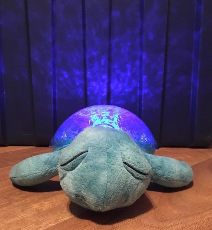 Cloud B Tranquil Turtle Aqua Sound Machine Baby Room Night Light Plush ??