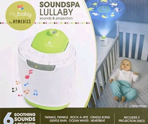 MyBaby, SoundSpa Lullaby Sound Machine & Projector | Choose From 6 Soothing & |