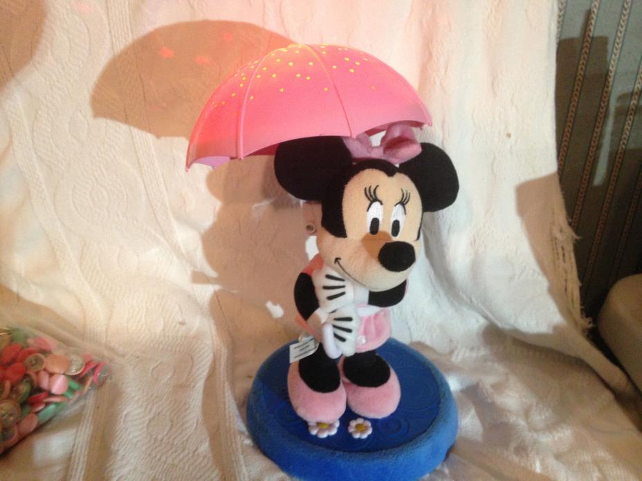 ?? Disney Minnie Mouse Dreamy Stars Soother Cloud B Umbrella Lights Up PINK BLUE