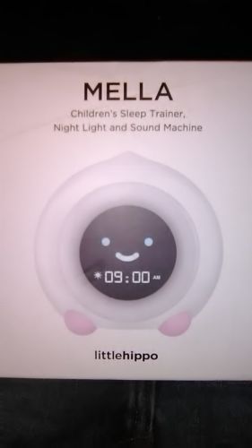 Little Hippo MELLA Childrens Night Light/Sleep Trainer & Sound Machine